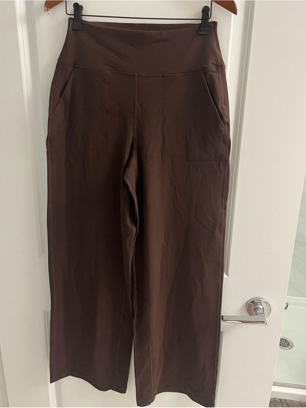 CRZ YOGA Butterlift High Rise Wide Leg Pocket Pants – Brown – Size M